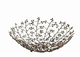 Tag Winter Bouquet Wire Berry Bowl, Antique Gold Finish, Small, 11-1/4-Inch Diameter