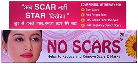 No Scars for Stretch Marks, Pimple &amp; Burn Scars 20gm: Pack of 2 - PamHerbals®