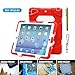 ACEGUARDER Apple Ipad Air Ipad 5 Case Waterproof Rainproof Shockproof Kids Proof Case for Ipad 5 (Gifts Outdoor Carabiner + Whistle + Handwritten Touch Pen) (Aceguarder Brand) (RED/WHITE)