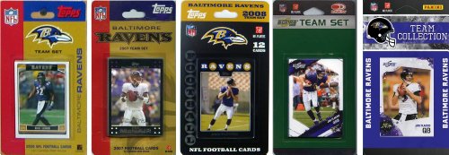 NFL  Baltimore Ravens 5 Different Licensed Trading Card Team Sets