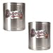 Atlanta Braves Primary Logo 2 Piece Stainless Steel Can Holder Set