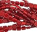 Oxblood 6mm Square Glass Czech Two Hole Tile Bead 25 Beads