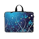 14 14.1 inch Blue Swirl Design Laptop Sleeve with Hidden Handle & D Ring Hook Eyelets for Shoulder Strap Bag Carrying Case for 14″ 14.1″ Acer, Asus, Dell, Hp, Sony, Toshiba, Lenvono, IBM, Panasonic and similar size notebook | Review & Best Price