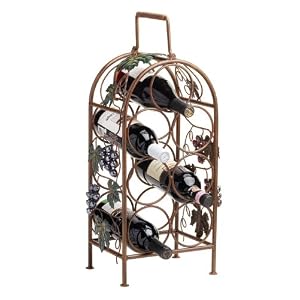 True Fabrications Cascade Vineyard 7 Wine Bottle Rack and Holder by