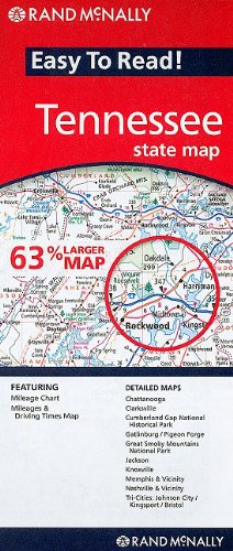 Rand McNally Easy to Read! Tennessee State Map