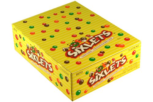Sixlets Candy Coated Chocolate Candy 72 Tubes