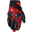 Alpinestars Raven Men's Leather Sports Bike Motorcycle Gloves w/ Free B&F Heart Sticker Bundle - Red