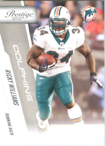 2010 Panini Prestige Football Cards # 104 Ricky Williams - Miami Dolphins - NFL Trading Card in Plastic Sleeve