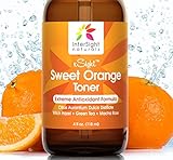 InterSight Sweet Orange Skin Toner for Face - HUGE 4 Oz - #1 Natural Antioxidant Facial Toner with Citrus Aurantium Dulcis Distillate, Aloe, Green Tea, Macha Rose - Organic Exfoliant