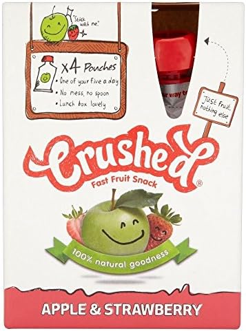 Crushed Apple &amp; Strawberry Fast Fruit Snack (4x100g)