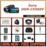 Sony HDR-CX560V Camcorder w/ Accessory Kit including: 3 Lenses, Extra Battery, Travel Charger, Case and much more...