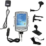 Car / Auto Multi Adapter Mount Holder GPS Navigation Kit for the HP iPAQ hx2190 with built in charger - Gomadic Brand