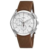 Ebel Men's 9503Q51/1633568 Classic Sport Silver Dial and Brown Rubber Strap Watch