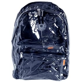 K-Cliffs Navy Blue Clear PVC Backpack/ School Backpack/ Daypack/ Casual Backpack
