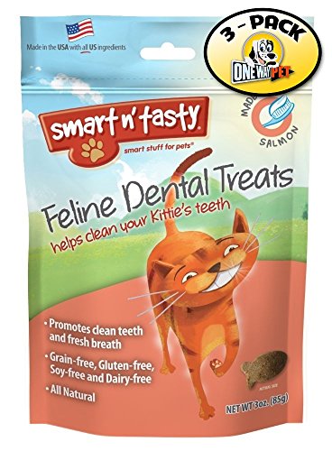 Smart n' Tasty Cat Dental Grain Free Treats Salmon (Pack of 3)