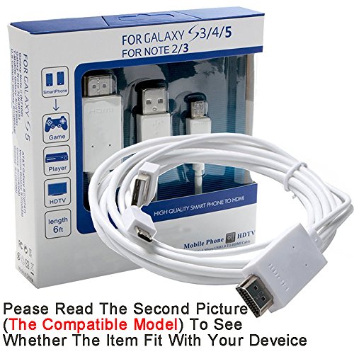 AnoKe MHL Micro Usb 3.0 To Hdmi Cable Adapter 1080p Hdtv For Samsung S3, S4, S5, Note2, Note3, Note4, Note Edge, Mage6.3, Tab S 8.4, Tab S 10.5, Tab 3 8-inch, Tab 3 10.1-inch, Note 8.0, Tab Pro 8.4, Tab Pro 10.1, TabPro 12.2, Note 10.1 (2014) White AnoKe MHL Micro Usb 3.0 To Hdmi Cable Adapter 1080p Hdtv For Samsung S3, S4, S5, Note2, Note3, Note4, Note Edge, Mage6.3, Tab S 8.4, Tab S 10.5, Tab 3 8-inch, Tab 3 10.1-inch, Note 8.0, Tab Pro 8.4, Tab Pro 10.1, TabPro 12.2, Note 10.1 (2014) White