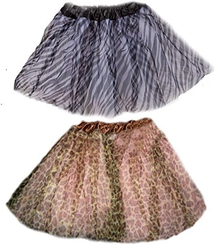 Animal Print Tutu Skirts (Black and White Zebra Print &amp; Leopard Print)