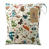 iZivベビー防水再利用可能 ウェットとドライ おむつバッグポーチダブルジッパー印刷おむつ袋()