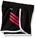 adidas Big Girls' Ultimate 3 Stripe Knit Short, Black/Shock Pink, X-Large/16