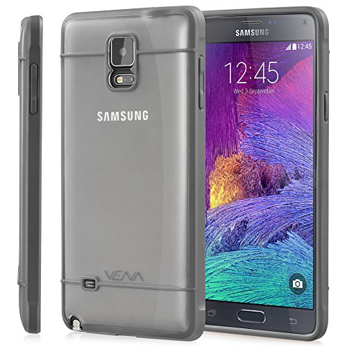 Galaxy Note 4 Case - VENA [RADIANT] Slim Clear Hybrid Bumper Case for Samsung Galaxy Note 4 (Transparent / Gray)