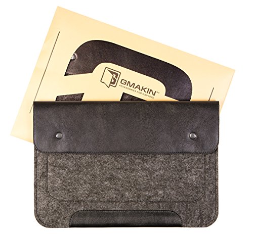 Gmakin - Handmade Macbook Sleeve Case - Macbook Air & Pro Felt Case for 13.3 inch - Best Macbook Sleeve - Sleeve Case Cover Bag for Apple Macbook Pro 13 Retina - Natural Felt Macbook Case