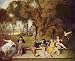 Antoine Watteau (Sociable entertainment outdoors) Art Poster Print - 11