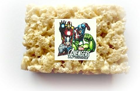 THE AVENGERS SUPERHEROES Rice Krispies Treats 12 count Dozen Edible Image Party Favors Desserts Gifts Party Supplies