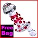 Pyrex Glass Spinner Butt Plug Anal Sex Toy Red Bumps