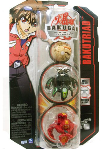 Bakugan Gundalian Invaders Bakutriad SEASON 3 (Darkus Phosphos, Pyrus Coredem, Subterra Mystery Ball) DNA CODES - Factory Sealed