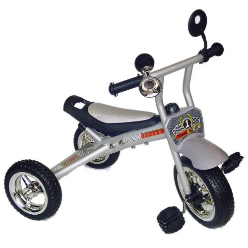bike*star Kids Children Trike Tricycle with handle - Colour Silver