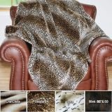 SAFARI LEOPARD FAUX FUR THERMAL THROW BLANKET