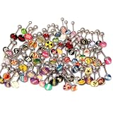 Lot of 30 Surgical Steel Metal Tongue Rings Barbells Funny Nasty Wordings Logo 14 Gauge or 1.6mm- Length 5/8" or 16mm