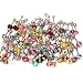 Lot of 30 Surgical Steel Metal Tongue Rings Barbells Funny Nasty Wordings Logo 14 Gauge or 1.6mm- Le