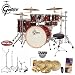 Gretsch Catalina Maple Cherry Gloss 7-Piece Euro Kit (CMT-E826P-CG) - Includes: Drum Set Survival Guide, LP Rumba Shaker, Gibraltar 5608 Drum Throne, Gibraltar 5600 Hardware Pack & Sabian Xs20 Cymbal Set