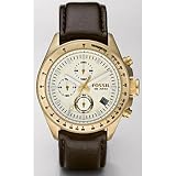 Fossil Women:Fossil Decker Leather Watch - Brown with Vintaged Bronze