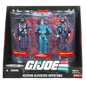 G.I. Joe Exclusive Senior Ranking Officers Action Figure 3-Pack Cobra Officer, Cobra Commander & Cobra Trooper