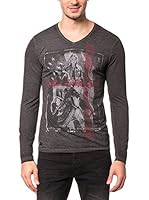 AMERICAN PEOPLE Camiseta Manga Larga Trapese (Carbón)