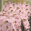 Universal Dora the Explorer Pink Twin Bed Comforter & Sheet Set