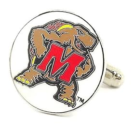 Maryland Terps NCAA Logo'd Executive Cufflinks w Jewelry Box