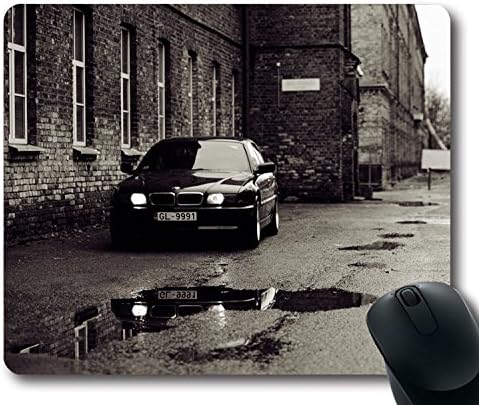 HOHP vintage Mouse Pad with bmw e38 old photography wallpaper Neoprene Rubber Standard Size 9 Inch(220mm) X 7 Inch(180mm) X 1/8(3mm)