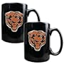 NFL Chicago Bears Two Piece Black Ceramic Mug Set - Primary Logo