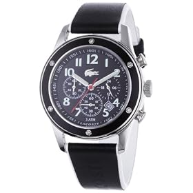 Lacoste - 2000337 - Montre Homme - Quartz Analogique - Chronographe - Bracelet en Caoutchouc Noir