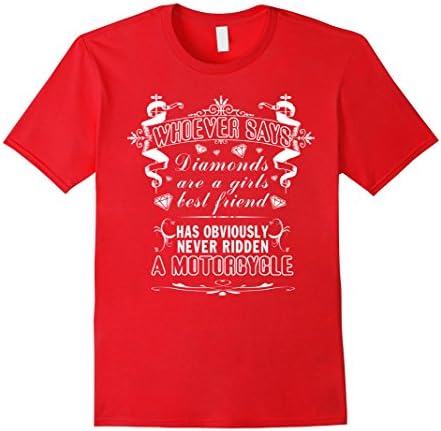Men's Diamonds are a girls best friend t shirt Medium Red