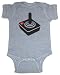 So Relative! 80s Game Console Joystick Heather Grey Baby Infant Short Sleeve Bodysuit Creeper