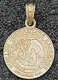 Kansas Jayhawks Solid 14K Gold University Seal 5/8 Pendant