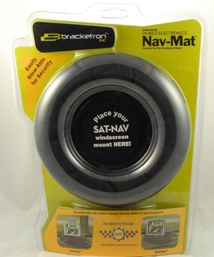 NAV-MAT - DASH MOUNT FOR PORTABLE SATELLITE NAVIGATION - Licensed by the Association of Chief Police Officers as an Official Police Security Initiative approval - UK Specification - See our advert in the Sunday Times
