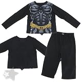 Batman the Dark Knight Long Sleeve Pajamas with Cape for Toddlers and Boys