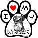 Imagine This 5-1/2-Inch by 5-1/2-Inch Car Magnet Picture Paw, Schnauzer