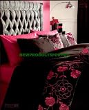 Gaveno Cavailia 'Heaven' Black/Fuchsia Double Duvet Cover and 2 Pillowcases - Bedding