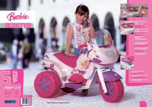 Childrens Toyshop  Third Party New : PEG PEREGO / MAMAS AND PAPAS 6 VOLT BARBIE TRIKE / BIKE